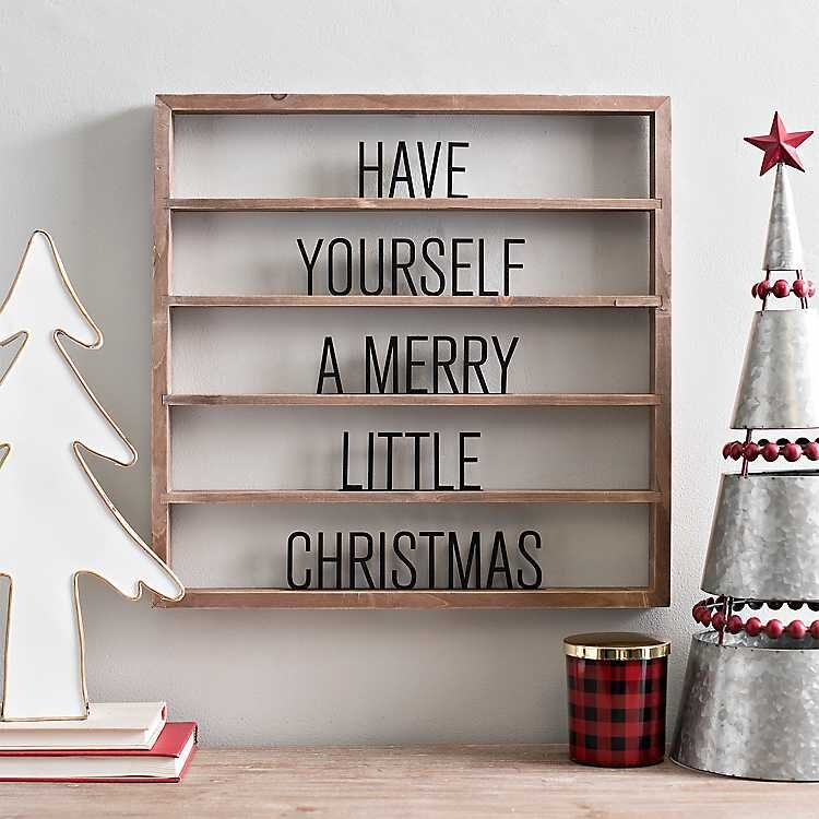 Merry Little Christmas Floating Letter Board