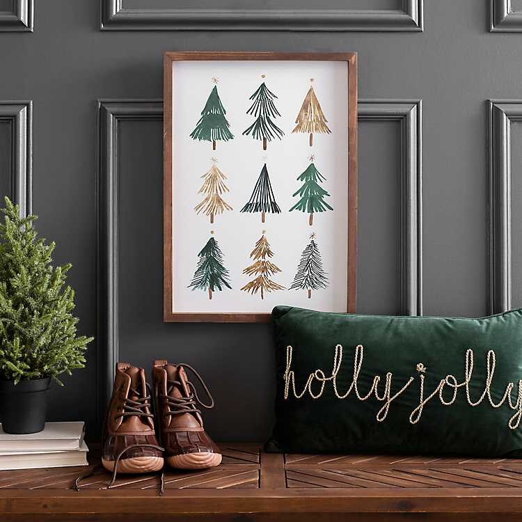 Framed Christmas Tree Wall Art