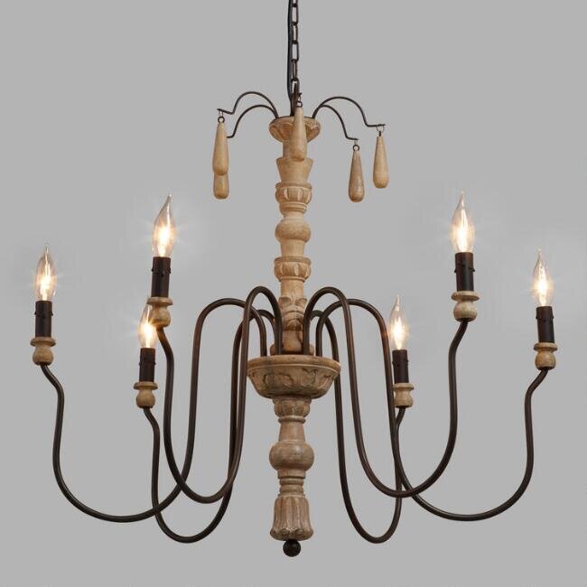 Wood Beaded Corinne Chandelier by World Market