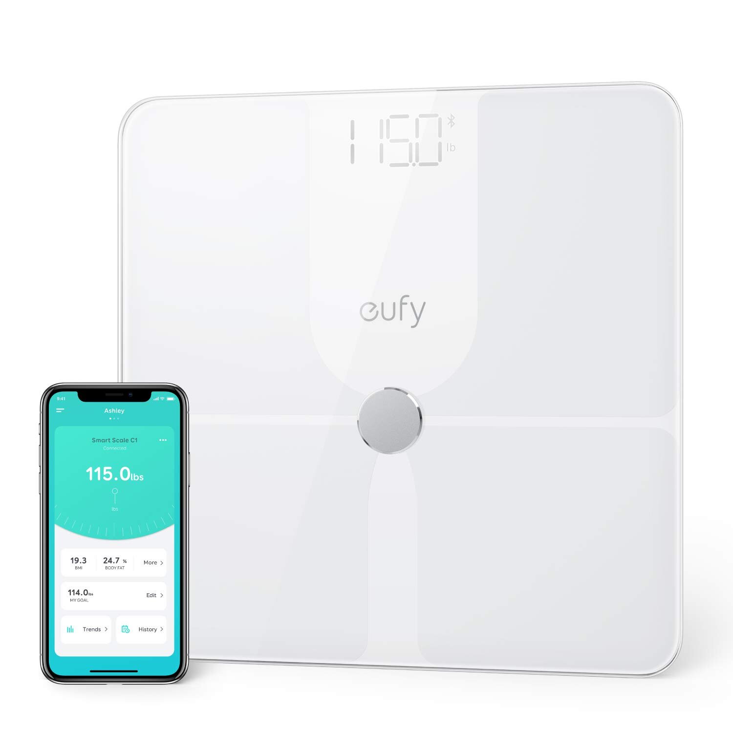 eufy Smart Scale P1 with Bluetooth, Body Fat Scale, Wireless Digital Bathroom Scale